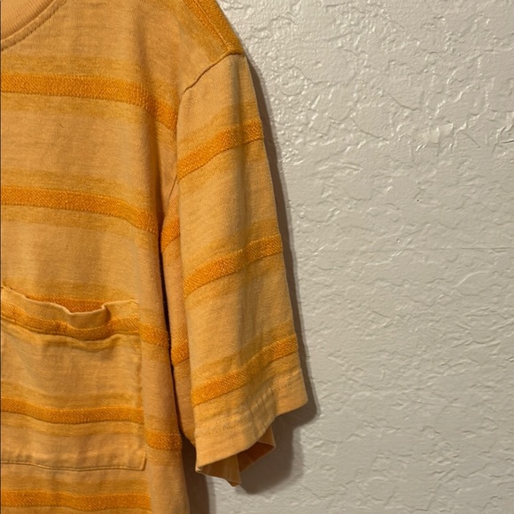 🪞Rockpool Striped Orange Women's Blouse with Pocket size S GUC - Picture 3 of 6